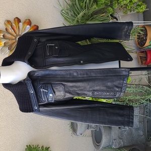 Black Genuine Leather Coat